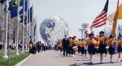 Parade passes by