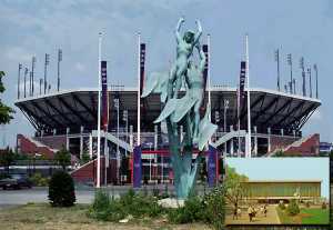 Arthur Ashe stadium on pavilion site